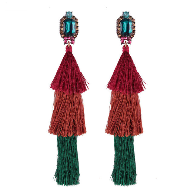 Long Tassel Earrings Bohemian