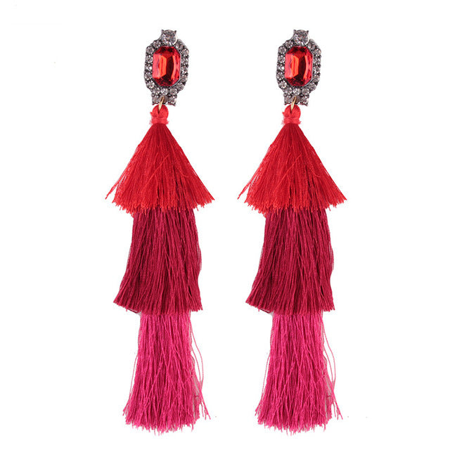 Long Tassel Earrings Bohemian