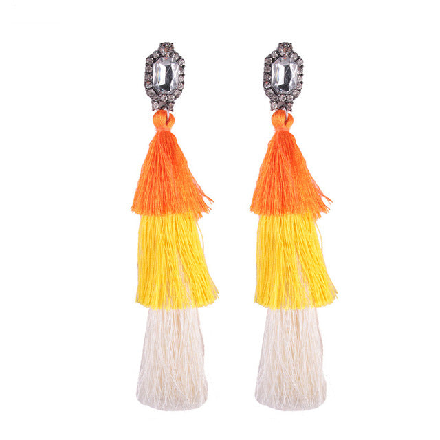 Long Tassel Earrings Bohemian