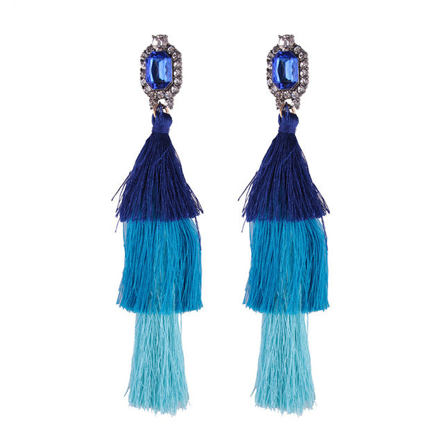 Long Tassel Earrings Bohemian